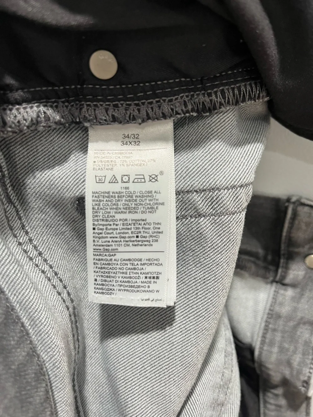 Gap Soft Wear Slim Fit Jeans Mens‎ Grey Wash Stretch GapFlex Denim Size 34x32